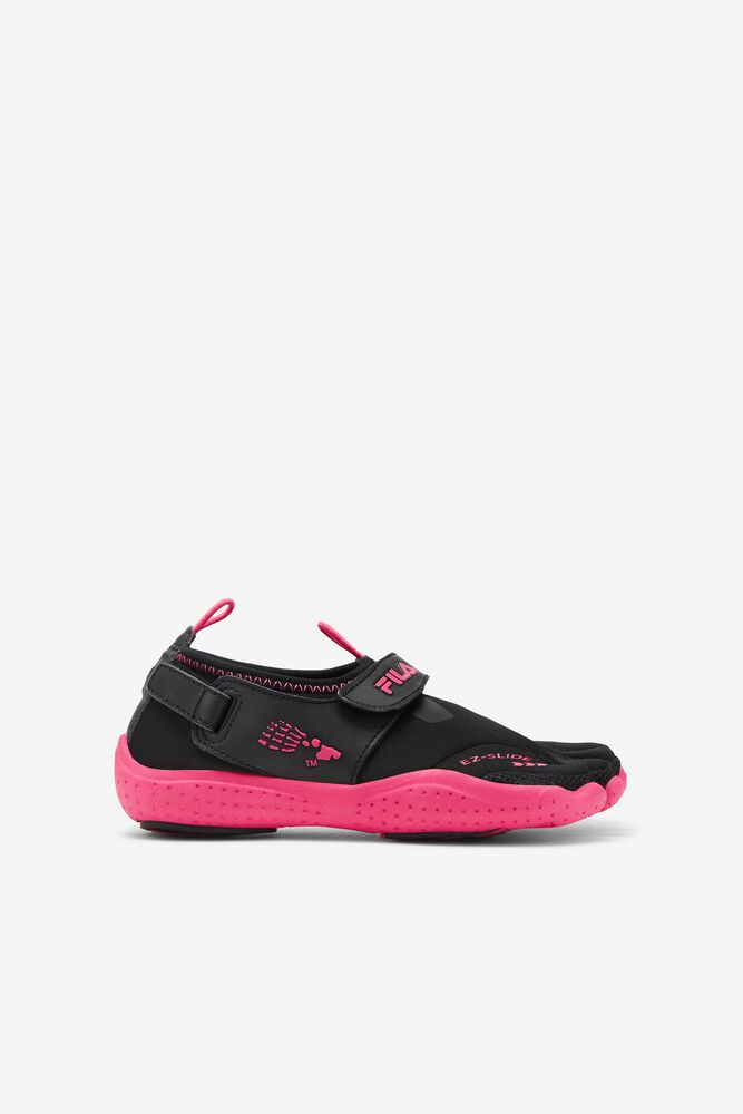 Fila Skele-toes Ez Slide 2 Black/Pink Sneakers Kids - NZ 94563-VDQT